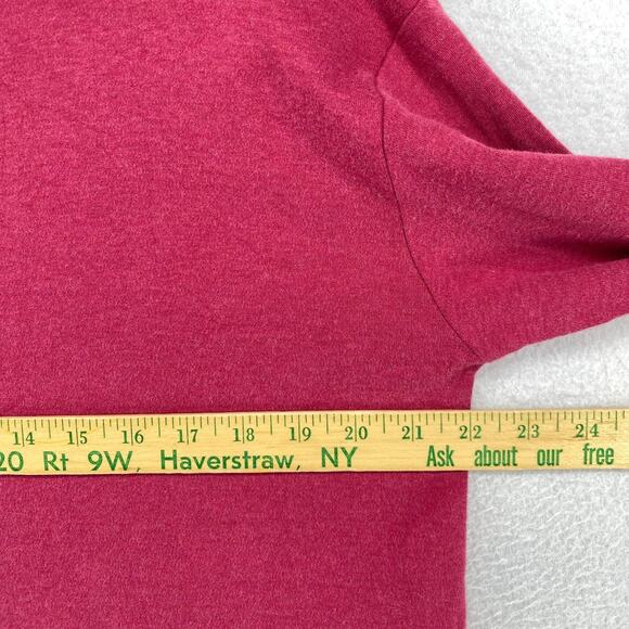 EILEEN FISHER Top S Cotton Jersey Boxy Turtleneck Long Sleeve Basic Pink Red USA - Picture 9 of 11